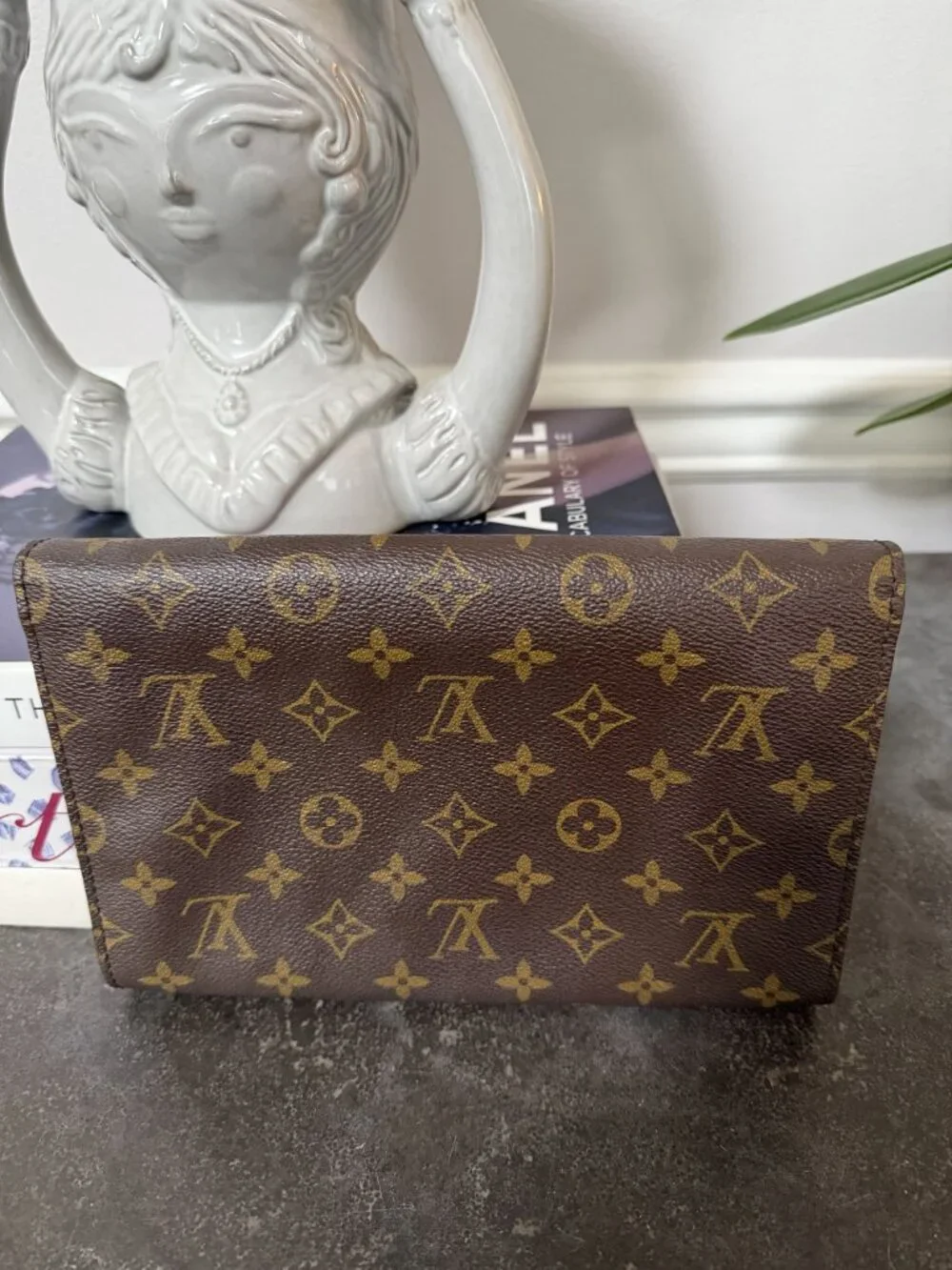 Louis Vuitton Bordeaux Clutch Bag Monogram Leather